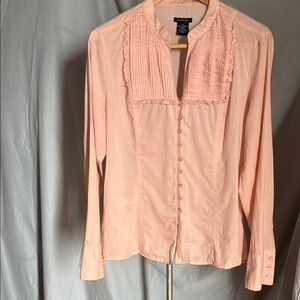 Calvin Klein Jeans Peach Button-Up Blouse